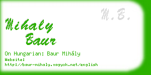 mihaly baur business card
